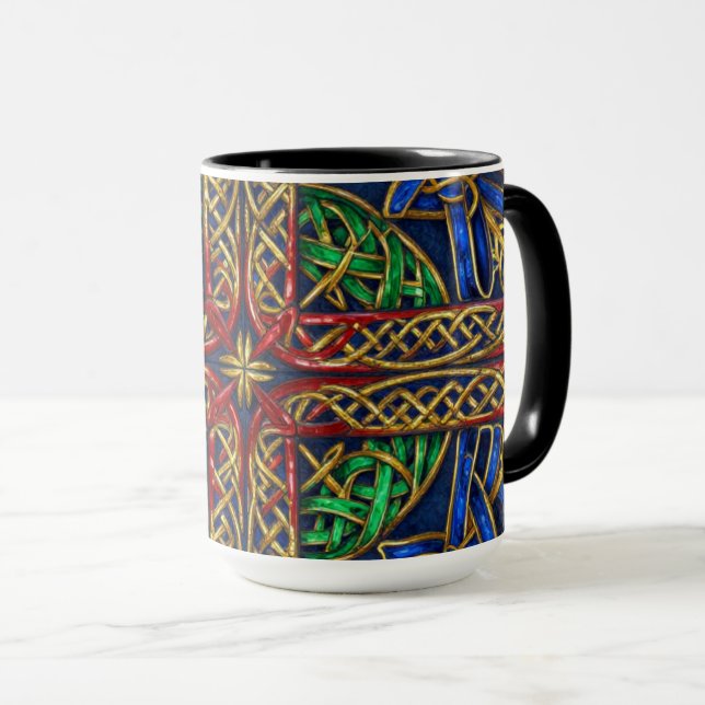 Caneca Nós Celtas Medievais Antigos (Frente Esquerda)