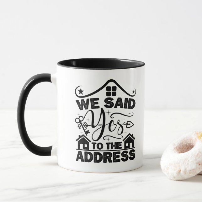 Caneca Nós Dissemos Sim Ao Presente de Aquecimento da Cas (Com Donut)