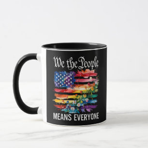 Caneca Nós O Povo Significa Todos Arco-Íris LGBT Gay Lésb
