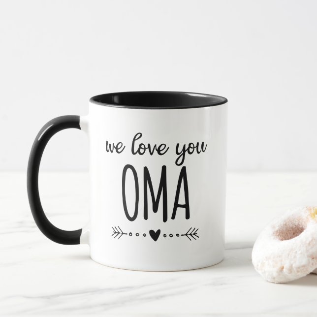 Caneca Nós Te Amamos Oma (Com Donut)