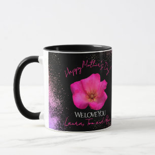 Caneca Nós Te Amamos - Rosa do Dia das Mães Personalizáve