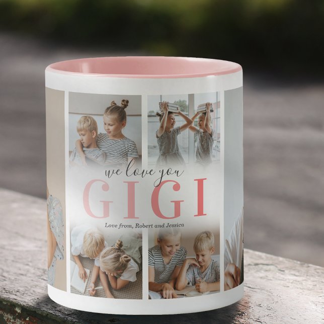 Caneca Nós Te Amo Um Gigi Foto Collage Mug (Criador carregado)