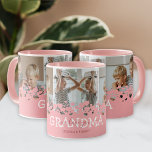 Caneca Nós Te Amo Vovó 3 Foto<br><div class="desc">Caneca de avó moderna com uma colagem fotográfica dos netos,  um design de coração rosa giro,  o ditado "nós te amamos avó",  e os nomes das crianças.</div>