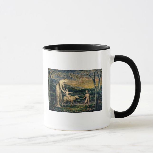 Caneca Nossa senhora com o Jesus e o St John infantis (Direita)