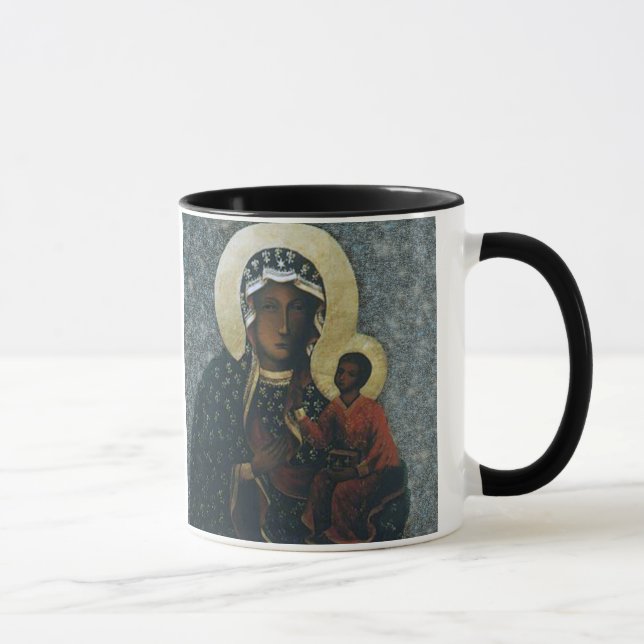 Caneca Nossa senhora da imagem devocional de Czestochowa, (Direita)