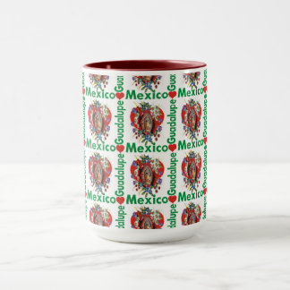 Caneca Nossa Senhora de Guadalupe, Virgem Maria Aztec Mex