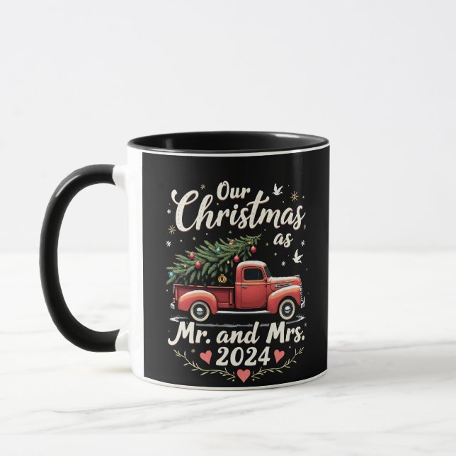 Caneca Nosso Natal como Sr e Sra 2024 Casais Combinando (Esquerda)