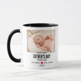 Caneca Nosso Primeiro Dia dos Pais com Foto Personalizada