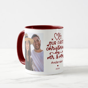 Caneca Nosso Primeiro Natal Como Sr. & Sra. Foto Natal