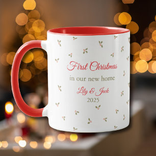 Caneca Nosso Primeiro Natal Em Nossa Nova Casa Modelo Hol