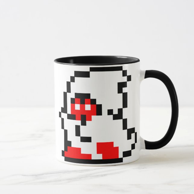 Caneca nostálgica do fantasma do pixel NES (Direita)