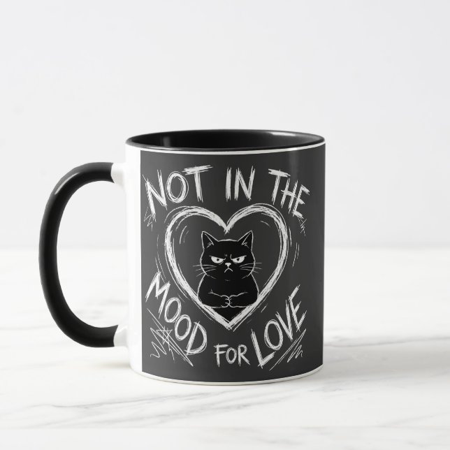 Caneca Not In The Mood For Love Grumpy Cat Sarcastic (Esquerda)