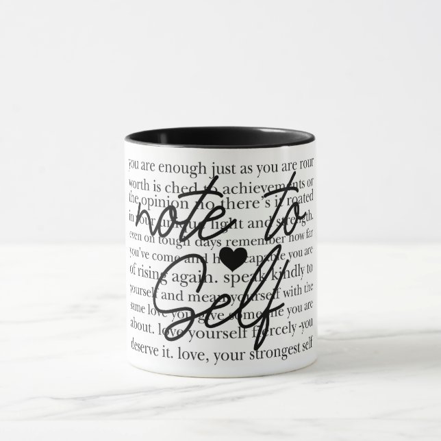 Caneca Nota Inspirativa Para Autoatendimento (Centro)