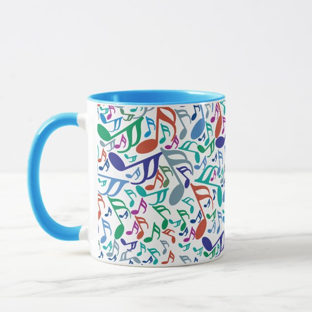 Caneca Notas de música coloridas (Esquerda)