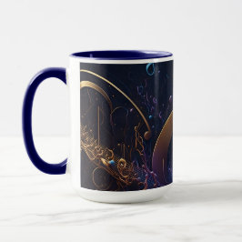 Caneca Notas Musicais de na moda Trendy Blue