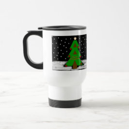 Caneca Noturna de Árvore de Natal