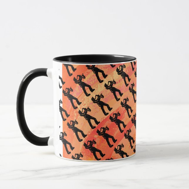 Caneca Nova Iorque Boogie Noights Saxofone Orange (Esquerda)