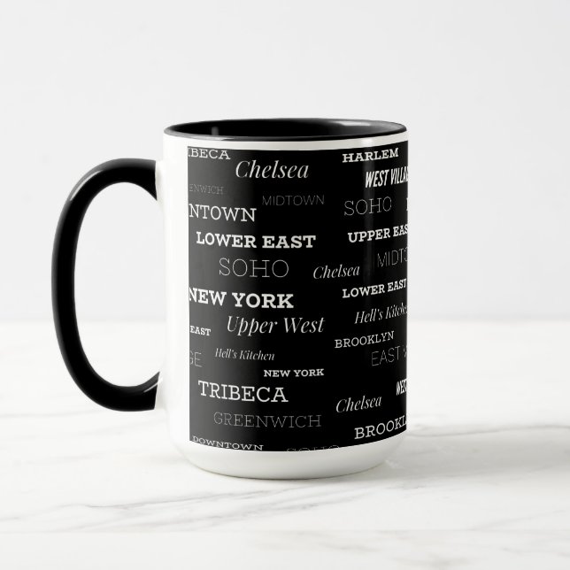 Caneca Nova Iorque NYC preto e branco (Esquerda)
