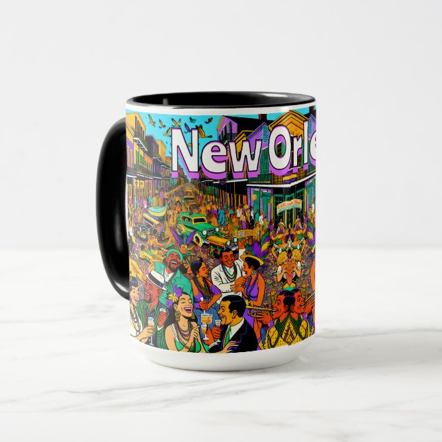 Caneca Nova Orleans, Pessoas Louisiana se divertindo (Frente Esquerda)