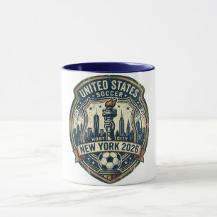 Caneca Nova York 2026 Cidade Anfitriã da Copa do Mundo Fu