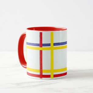 Caneca Nova York Cidade 1 por Piet Mondrian