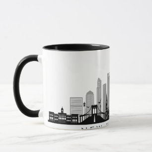 Caneca NOVA YORK Manhatten EUA City Skyline Silhouette