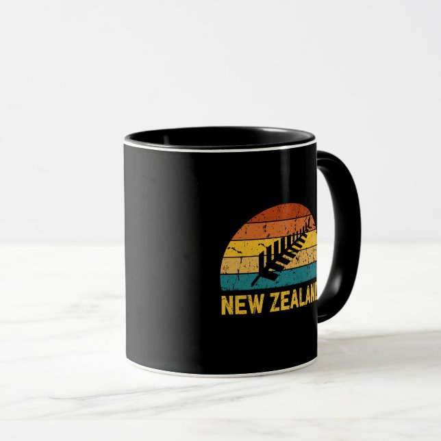 Caneca Nova Zelândia Retro  (Frente Esquerda)