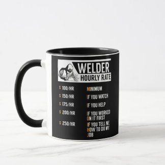 Caneca Novelers Welders Taxas Horárias Sarcástico