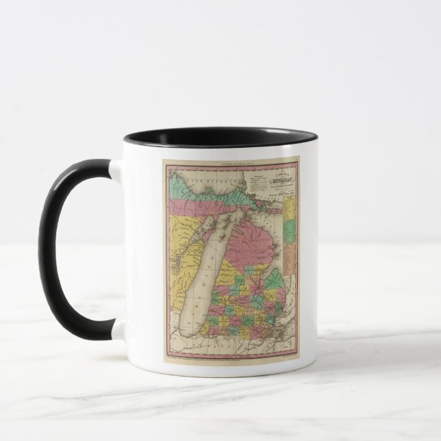 Caneca Novo Mapa De Michigan (Esquerda)