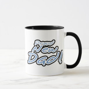 Caneca Novo papai orgulhoso texto azul/preto