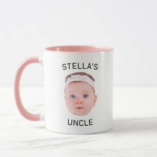 Caneca Novo Tio Gift Mug, Foto Personalizada De Rosto De 