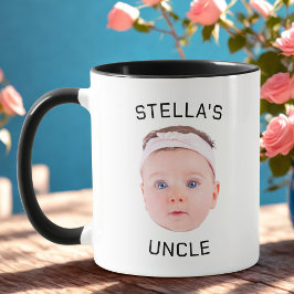Caneca Novo Tio Gift Mug, Foto Personalizada De Rosto De