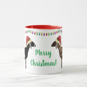 Caneca Nubian Dairy Goat Christmas
