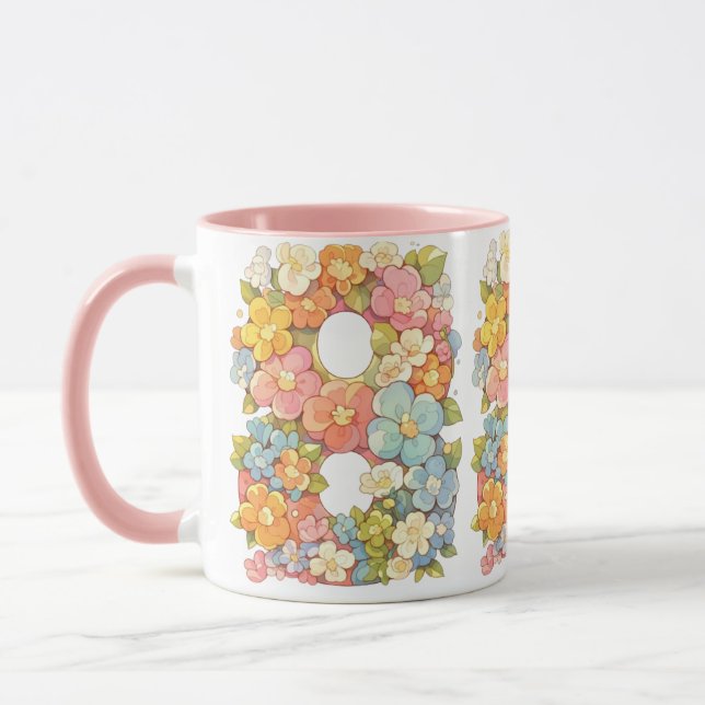 Caneca Número da Flor Oito (Esquerda)