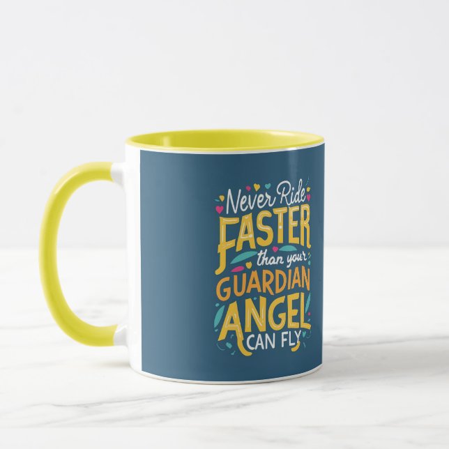 Caneca Nunca ande mais rápido do que seu anjo da guarda p (Esquerda)