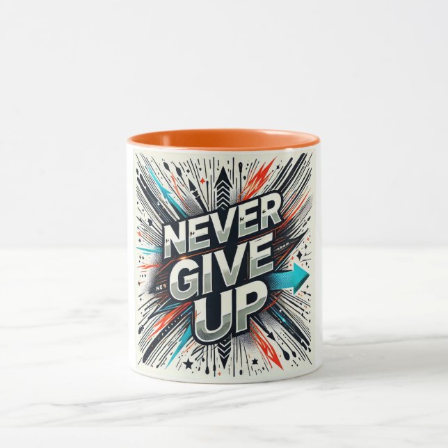 Caneca Nunca Desista Da Resiliência (Centro)