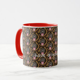 Caneca Nunca Desista Do German shepherd