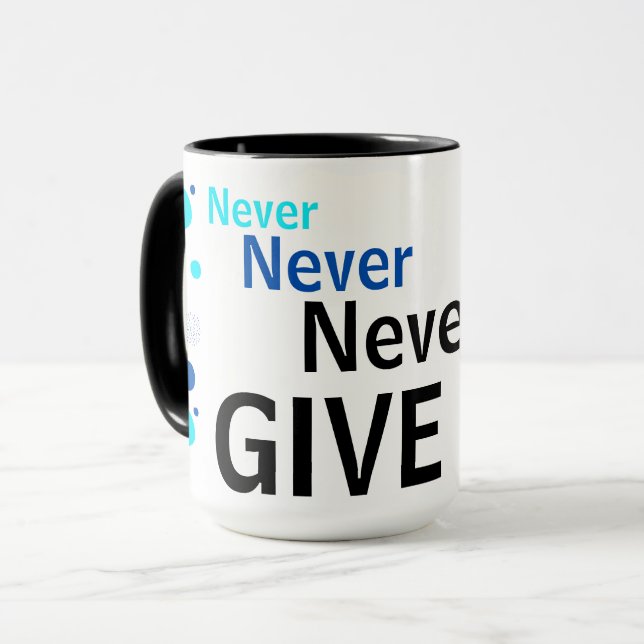 Caneca "Nunca Desista" Energias Mug (Frente Esquerda)