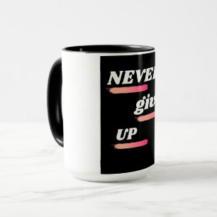 Caneca Nunca Desiste do Café Inspirativo