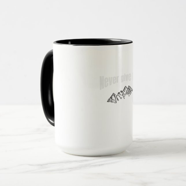 Caneca Nunca Desistir De Mug (Frente Esquerda)