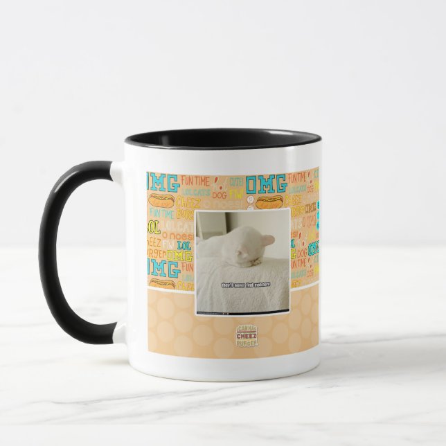 Caneca nunca encontrarão o meh aqui (Esquerda)