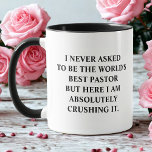 Caneca Nunca Pedi Para Ser O Melhor Pastor Do Mundo<br><div class="desc">Engraçada caneca de café dizendo "Eu nunca pedi para ser o melhor pastor do mundo, mas aqui estou eu absolutamente esmagando." Presente único e engraçado para o melhor pastor melhor Pastor, perfeito para qualquer aniversário, Natal, celebração ou simplesmente porque você tem que dizer a seu amado o quanto você se...</div>