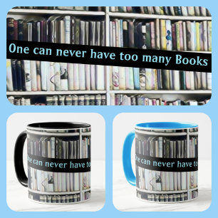 Caneca Nunca se tem muitos livros