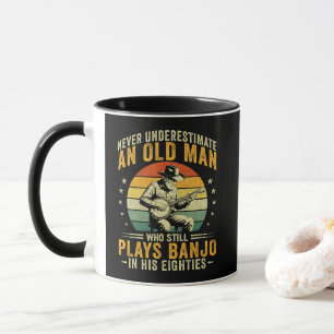 Caneca Nunca Subestime Um Velho Homem Toca Banjo