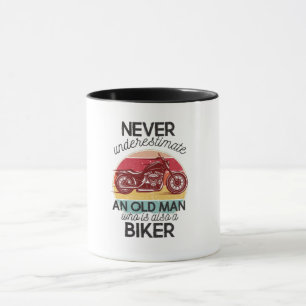 Caneca Nunca subestime um velho que também seja motocicl