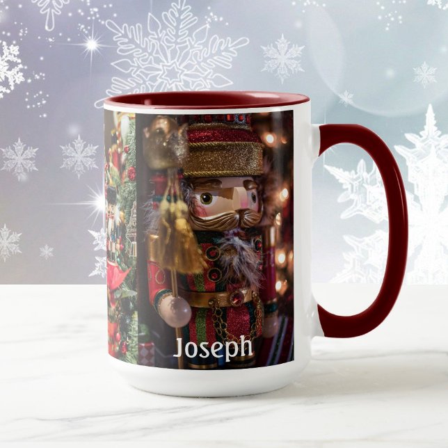 Caneca Nutcracker Adicionar Nome Presente de Café Natal (Criador carregado)
