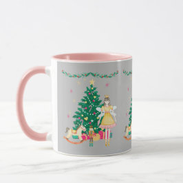 Caneca Nutcracker Ballerina Watercolor Natal