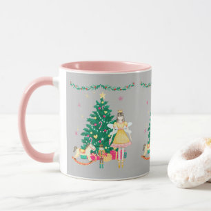 Caneca Nutcracker Ballerina Watercolor Natal