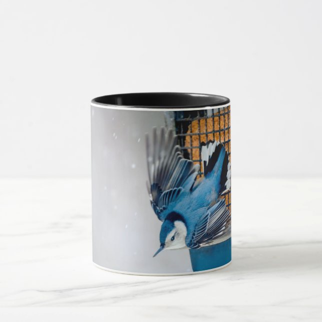 Caneca Nuthatch Branca em Neve - Foto original (Centro)
