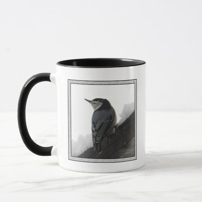 Caneca Nuthatch de peito branco (Esquerda)